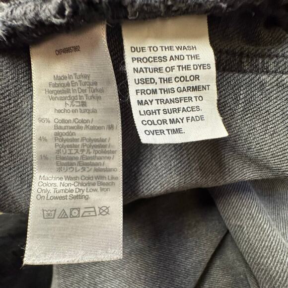 Madewell Kick Out Full Length Jeans Sz 30 Gray Raw Hem Slit Flare. - Picture 8 of 9